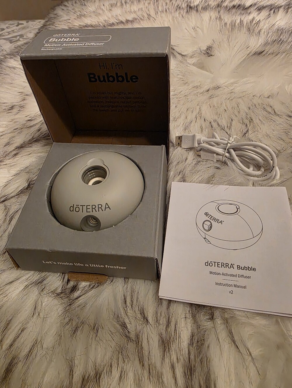 doTERRA Bubble Motion Activated Diffuser Waterless Essential Oil USB New in Box